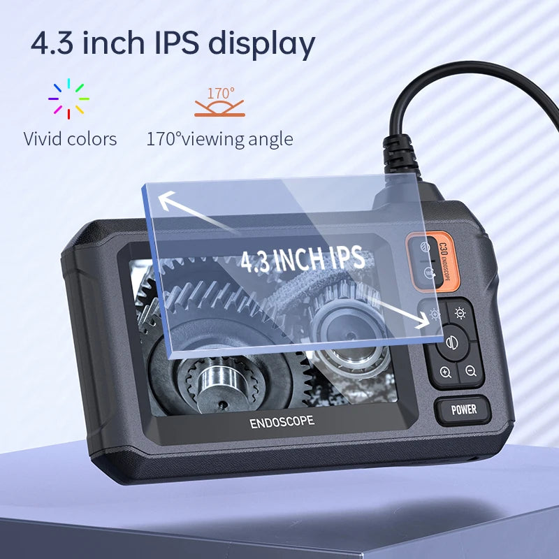 Endoscope Camera 4.3inch IPS Screen 8mm HD1080P IP67