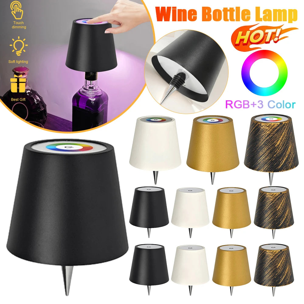 Bottle Lamp LED Table Lamp Rechargeable