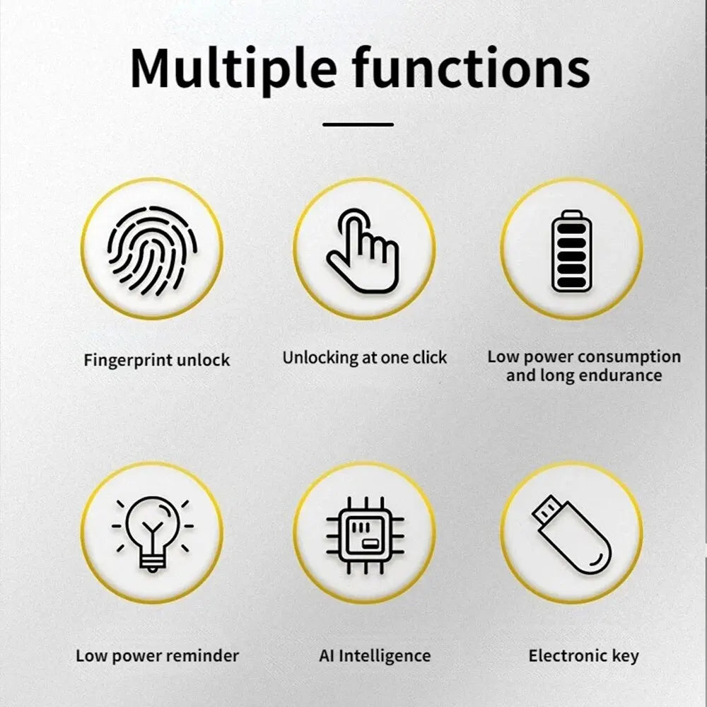 Mini cadenas à empreintes digitales, serrure à bagages sans clé USB, serrure électronique