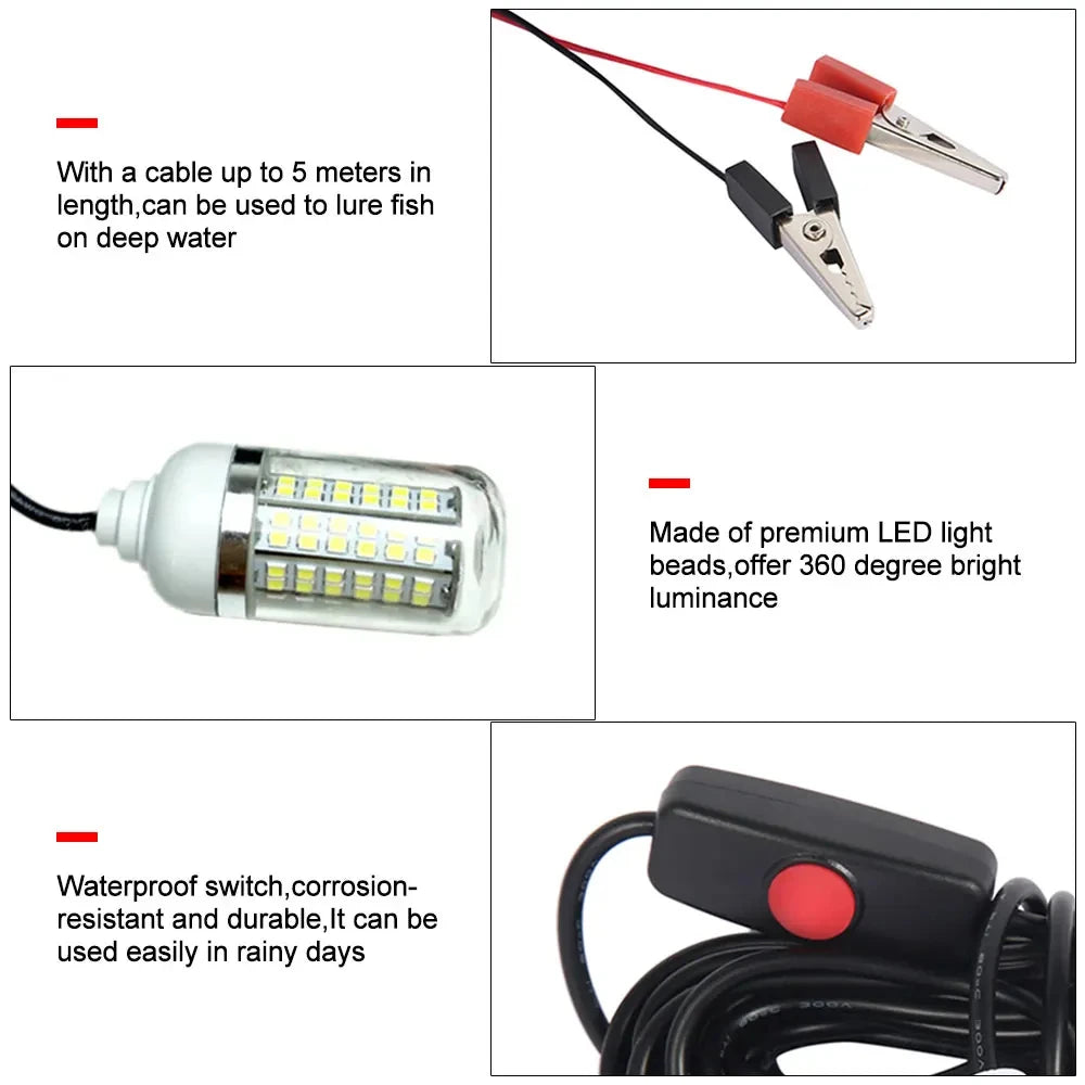 Lampe de pêche à LED 12 V 100 W