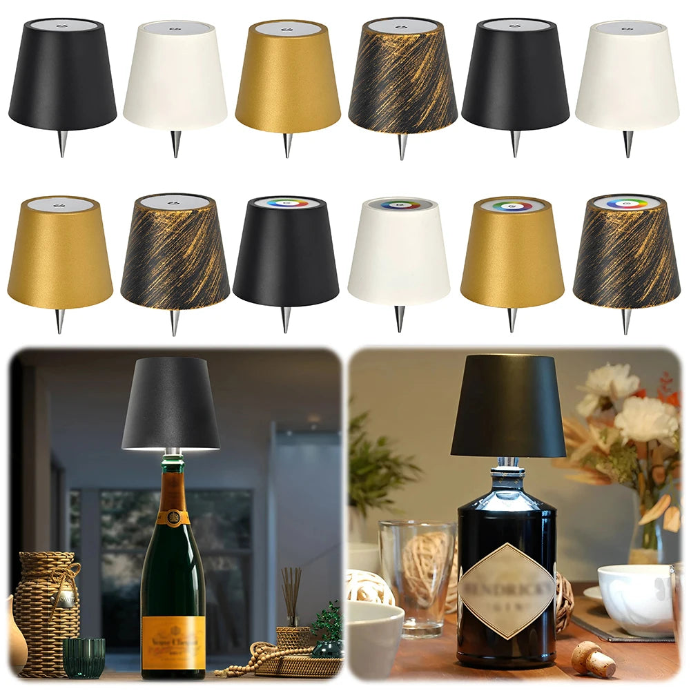 Bottle Lamp LED Table Lamp Rechargeable